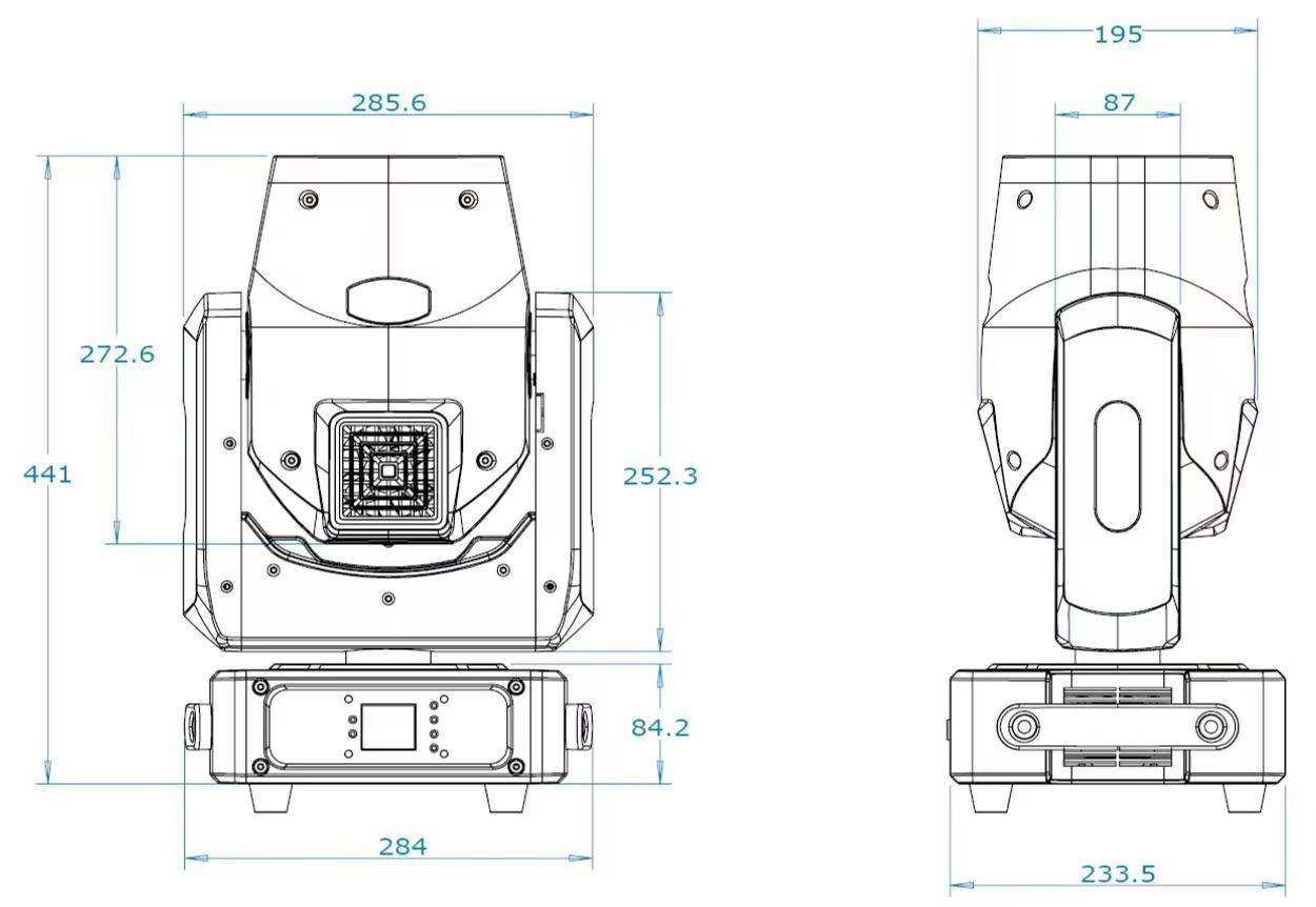 Mini 230w sharpy 7r Beam Moving Head Light    HS-MB230Mini